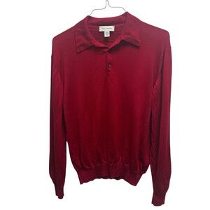 John W. Nordstrom Red Merino Wool Sweater **READ**